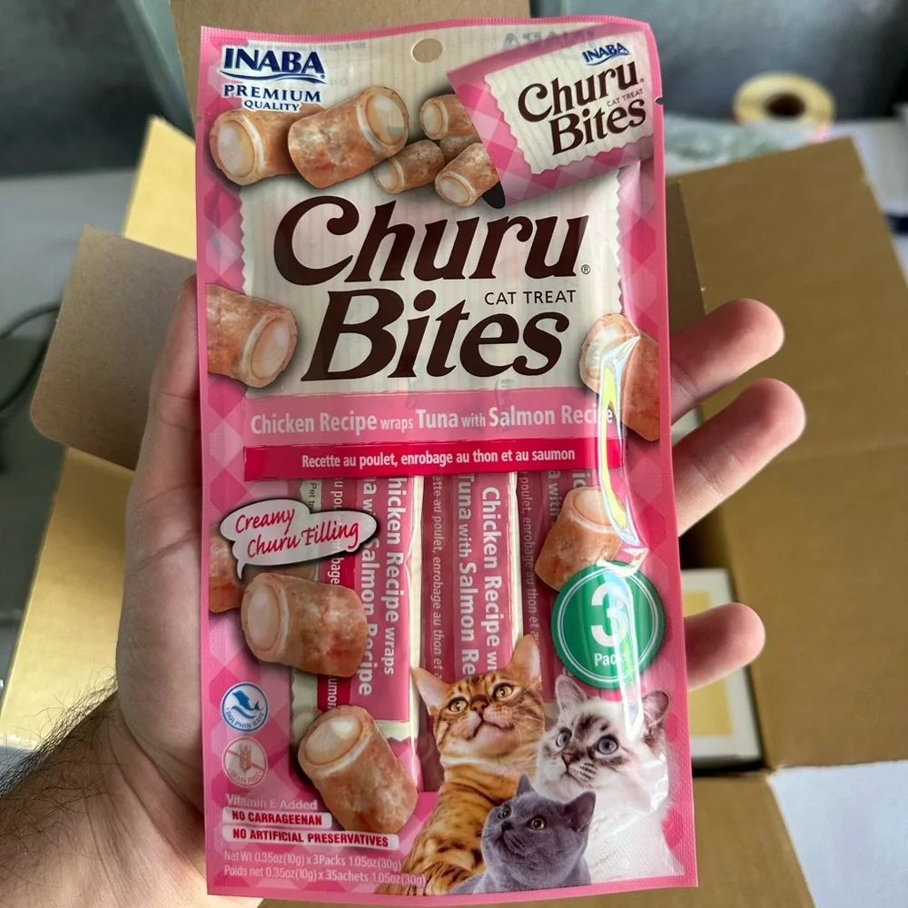 Inabu cat treats chicken,tuna,salmon recipe